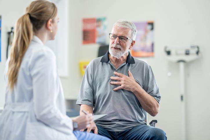 patient talking to doctor