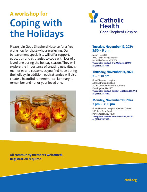 Coping with the Holidays Workshop 2024