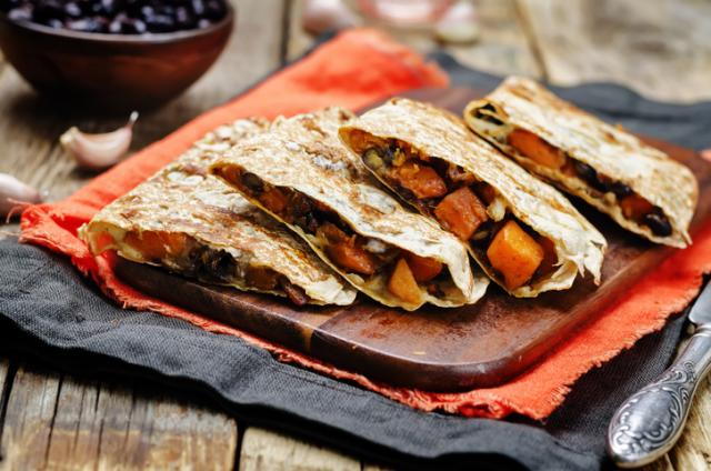 sweet potato black bean quesadilla