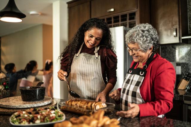 mother daughter cooking