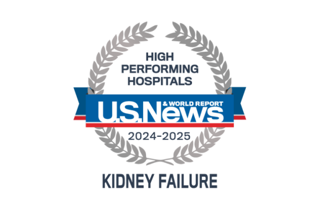 US News high performing badge kidney failure