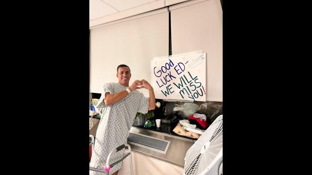 Ed Marone in hospital