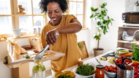 woman cooking