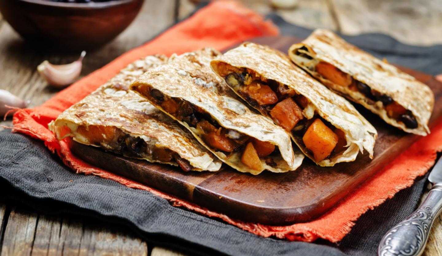 sweet potato black bean quesadilla