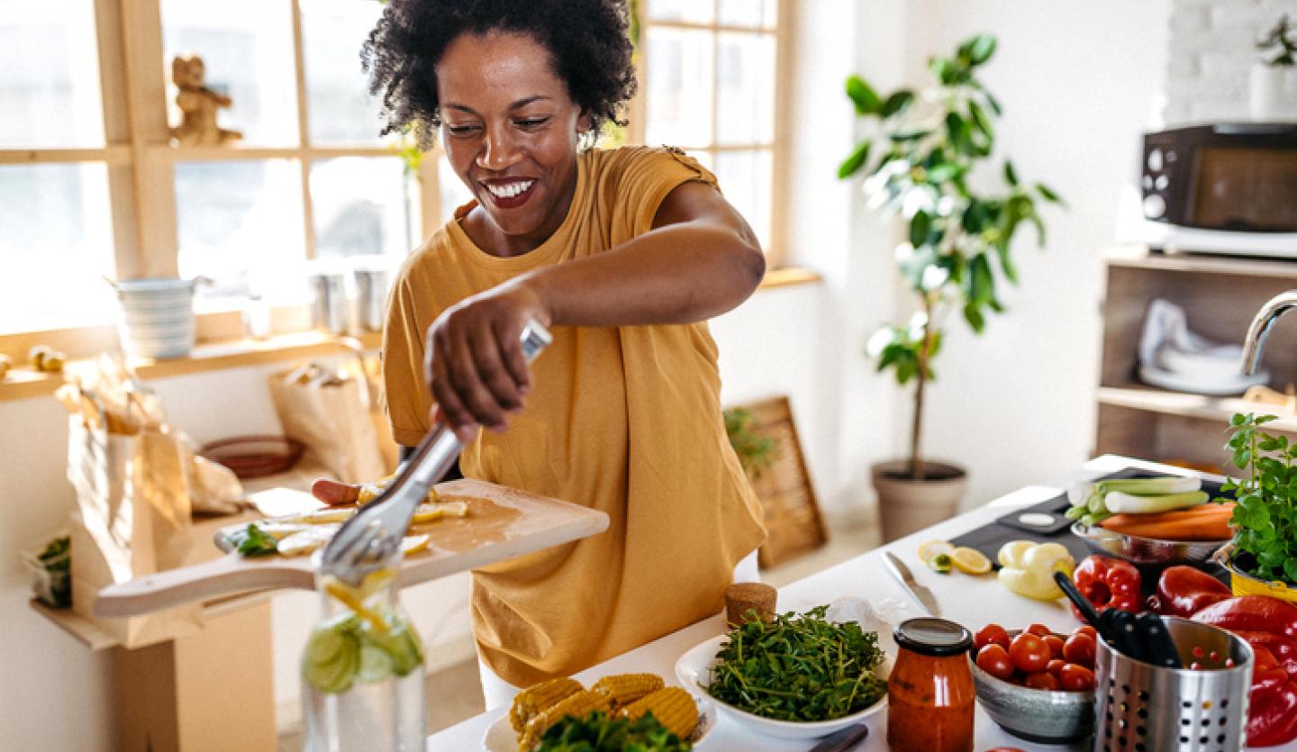 woman cooking