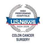 US News high performing badge colon cancer surgery