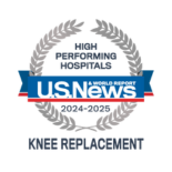 US News high performing badge knee replacement