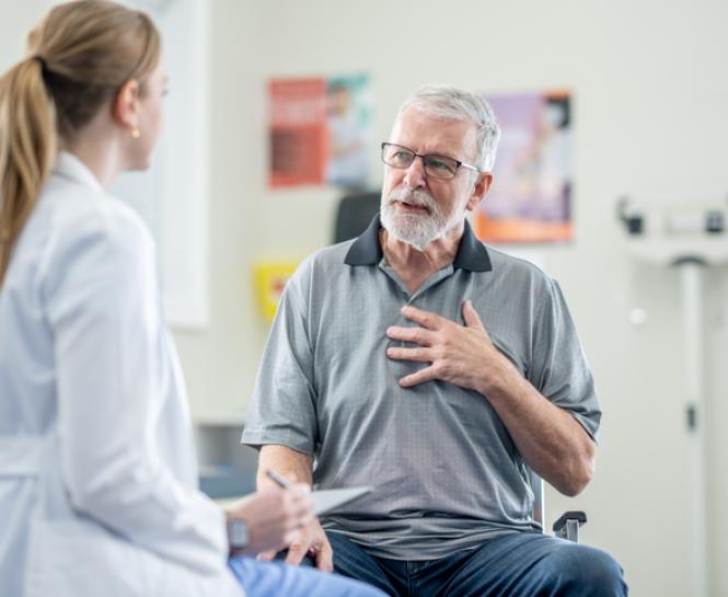 patient talking to doctor