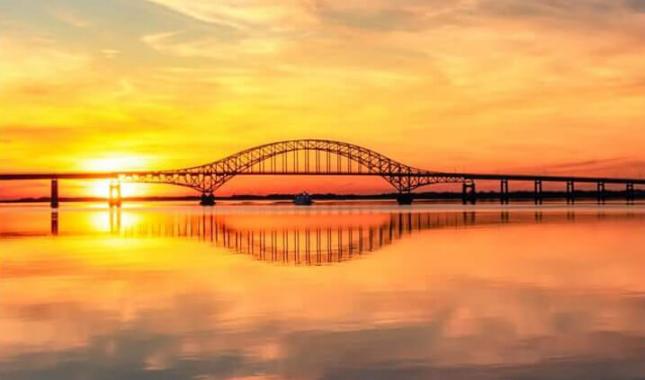 bridge at sunset