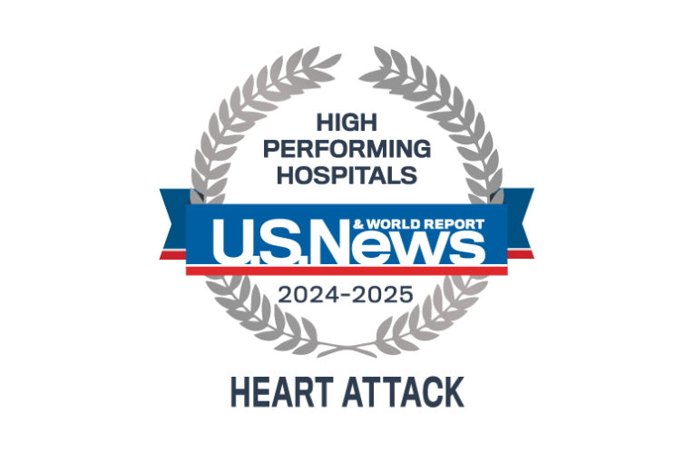 US News high performing badge heart attack