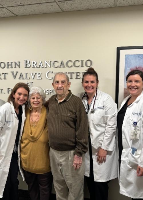 Victor and Joan Arnao with hospital staff